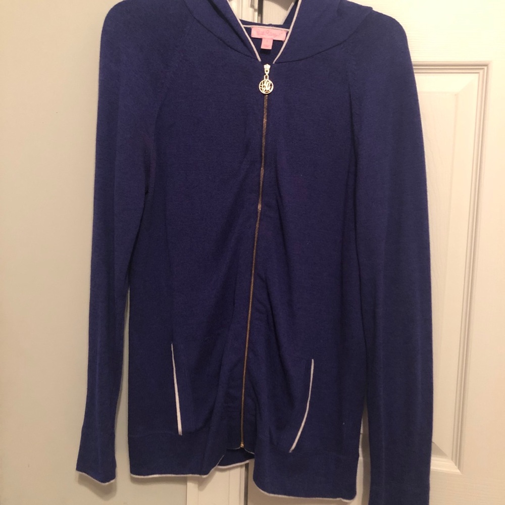 Lilly Pulitzer hooded sweater, large.